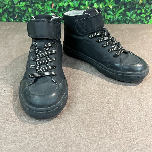 H&M Boys Black Warm Lined High Top Velcro Slip On Shoes Size 13.5 (SKU: 102B) - Picture 1 of 7